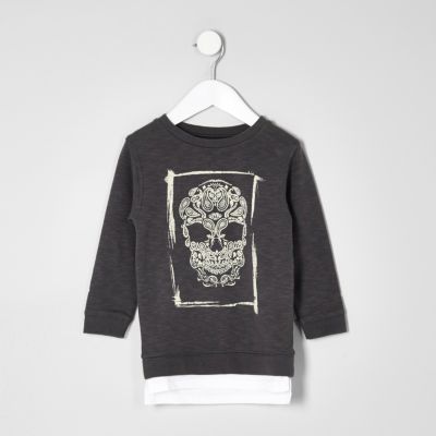Mini boys skull sweatshirt